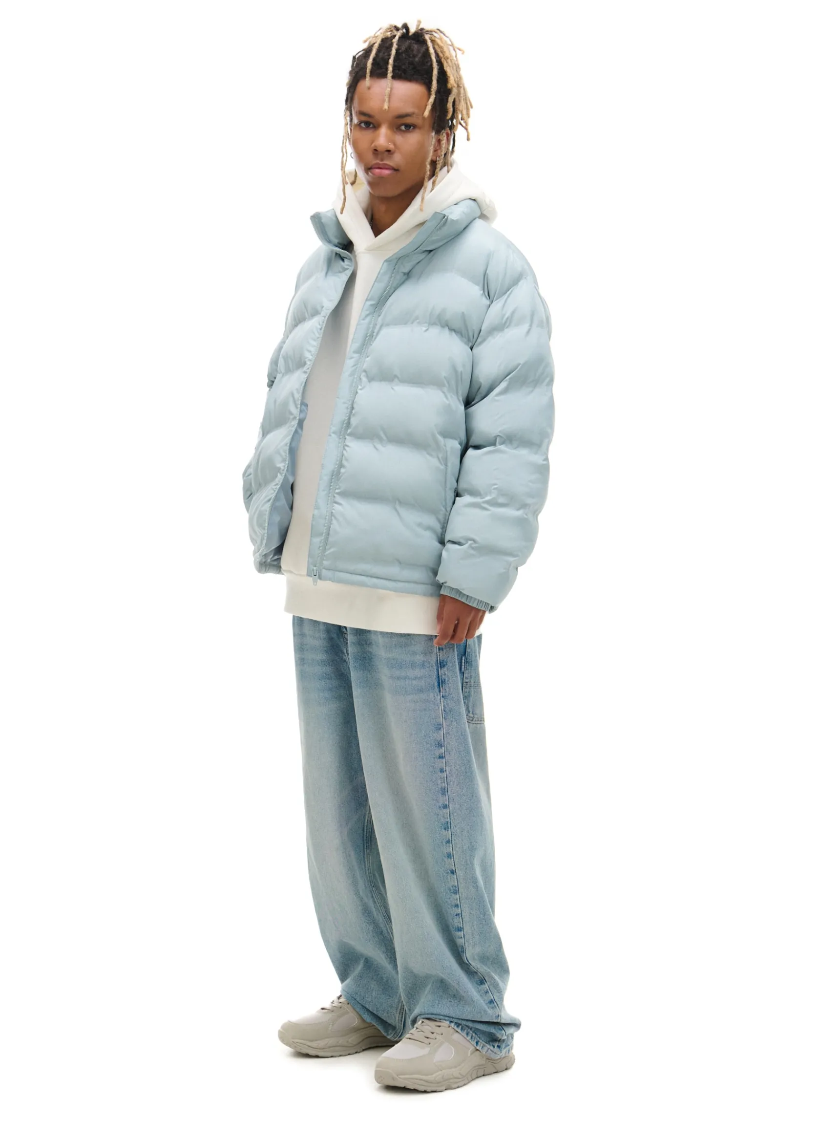 Fashion Cropp Miętowa kurtka pufferka zielony