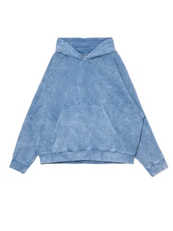Outlet Cropp Niebieska bluza oversize z kapturem UNISEX niebieski