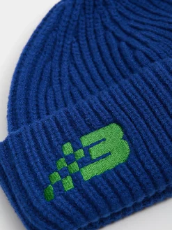 Best Cropp Niebieska czapka beanie Baltic Games niebieski