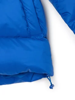 Hot Cropp Niebieska pikowana kurtka z kapturem niebieski