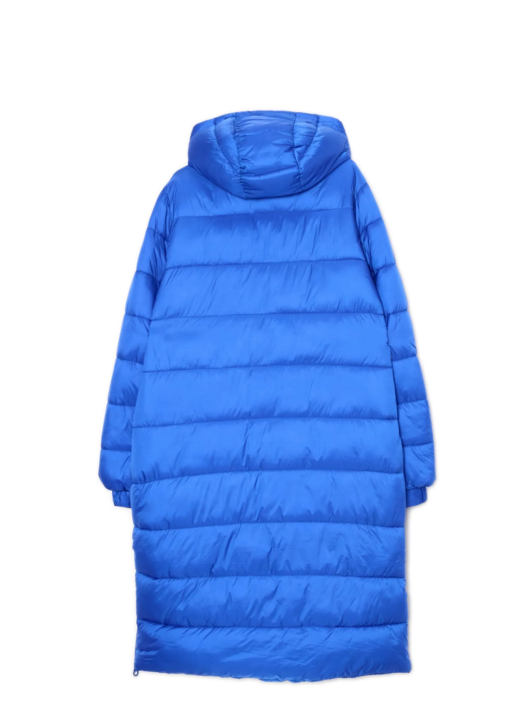 Hot Cropp płaszcz puffer z kapturem niebieski