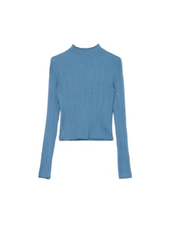 New Cropp sweter z półgolfem niebieski