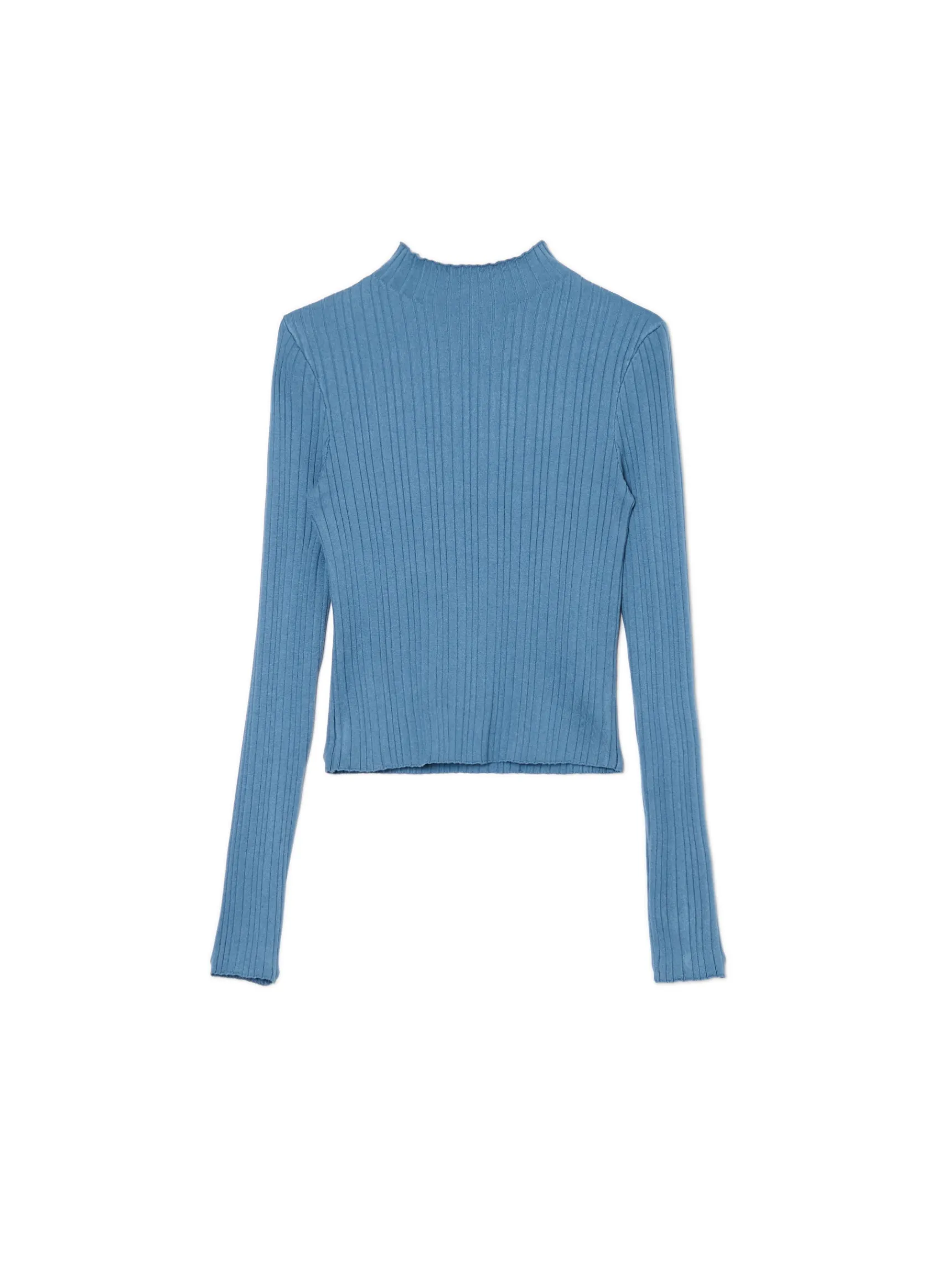 New Cropp sweter z półgolfem niebieski