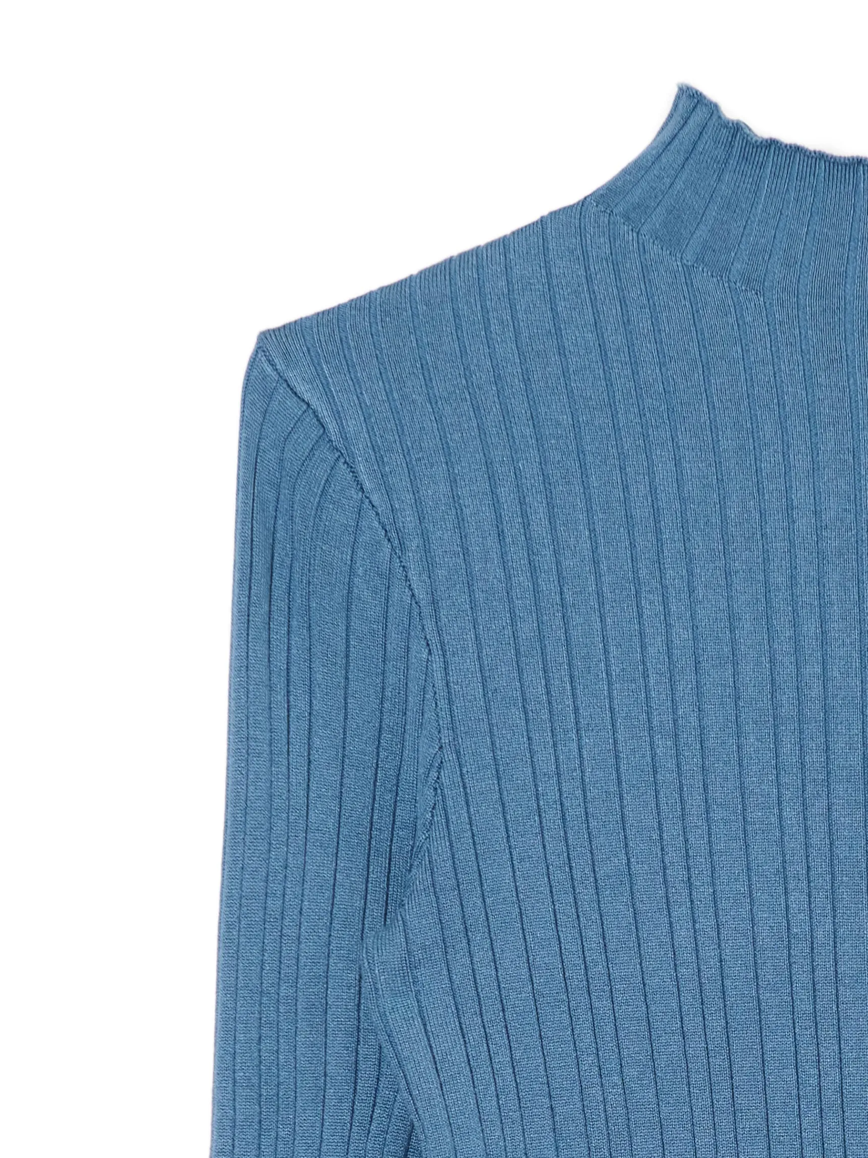 New Cropp sweter z półgolfem niebieski