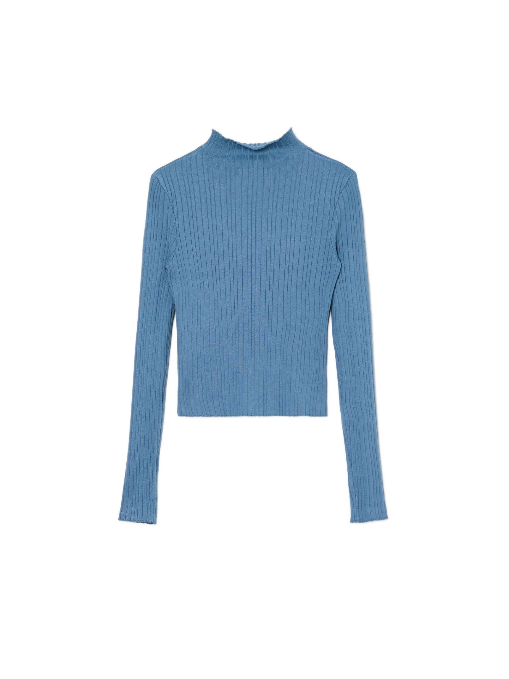 New Cropp sweter z półgolfem niebieski