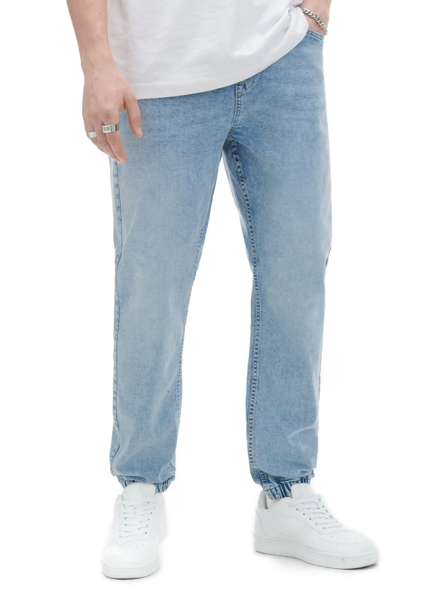 Best Cropp e jeansowe joggery niebieski
