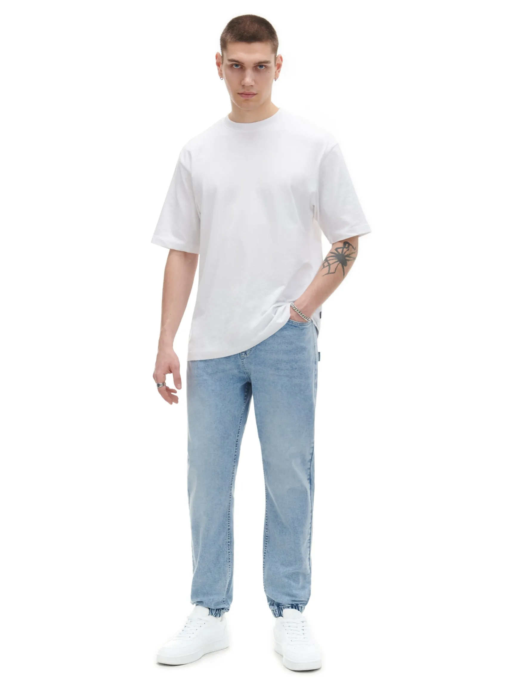 Best Cropp e jeansowe joggery niebieski