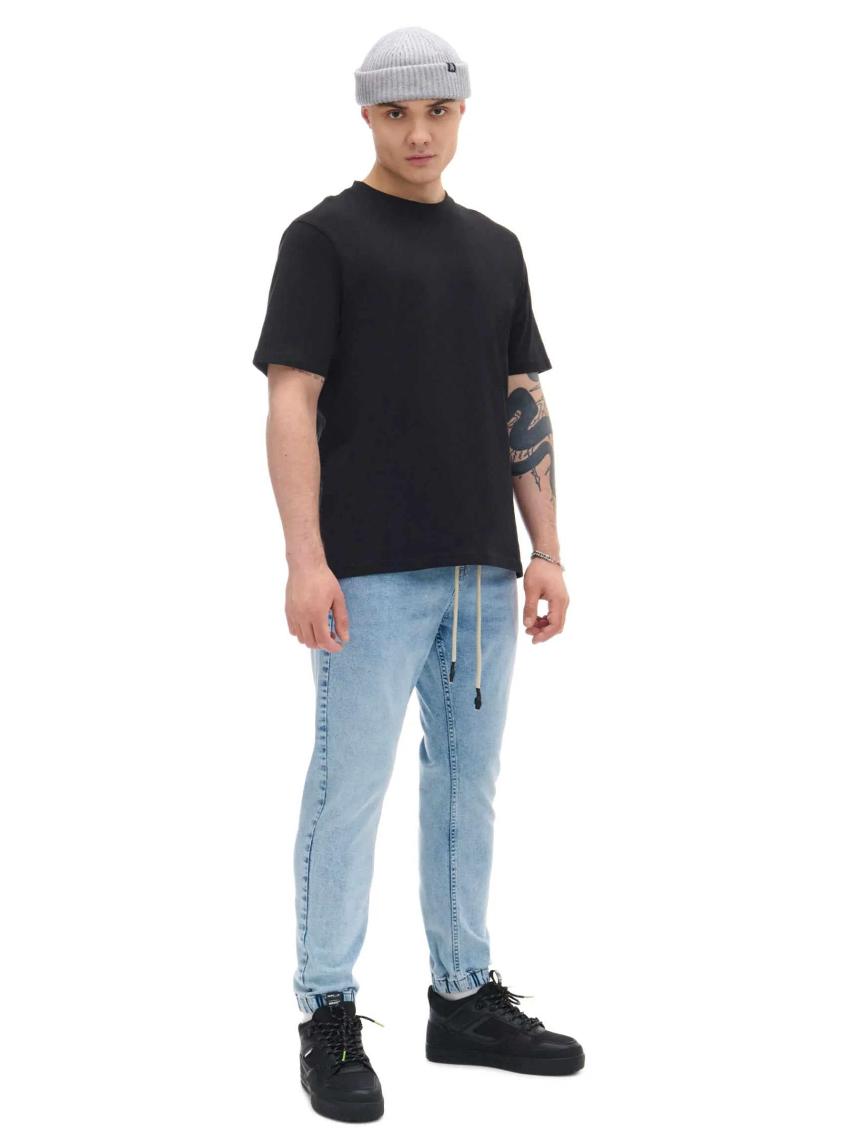Best Cropp e jeansowe joggery niebieski