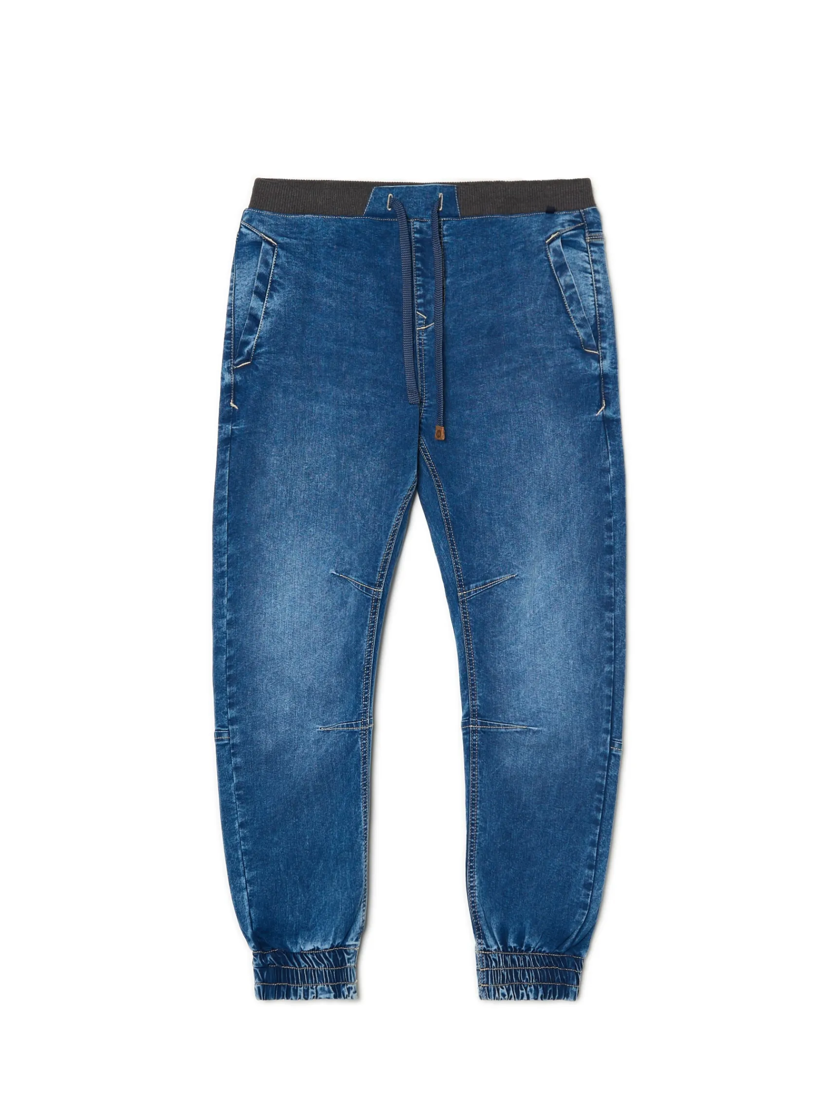 Best Cropp e jeansowe joggery chino niebieski