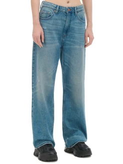 Clearance Cropp e jeansy baggy niebieski