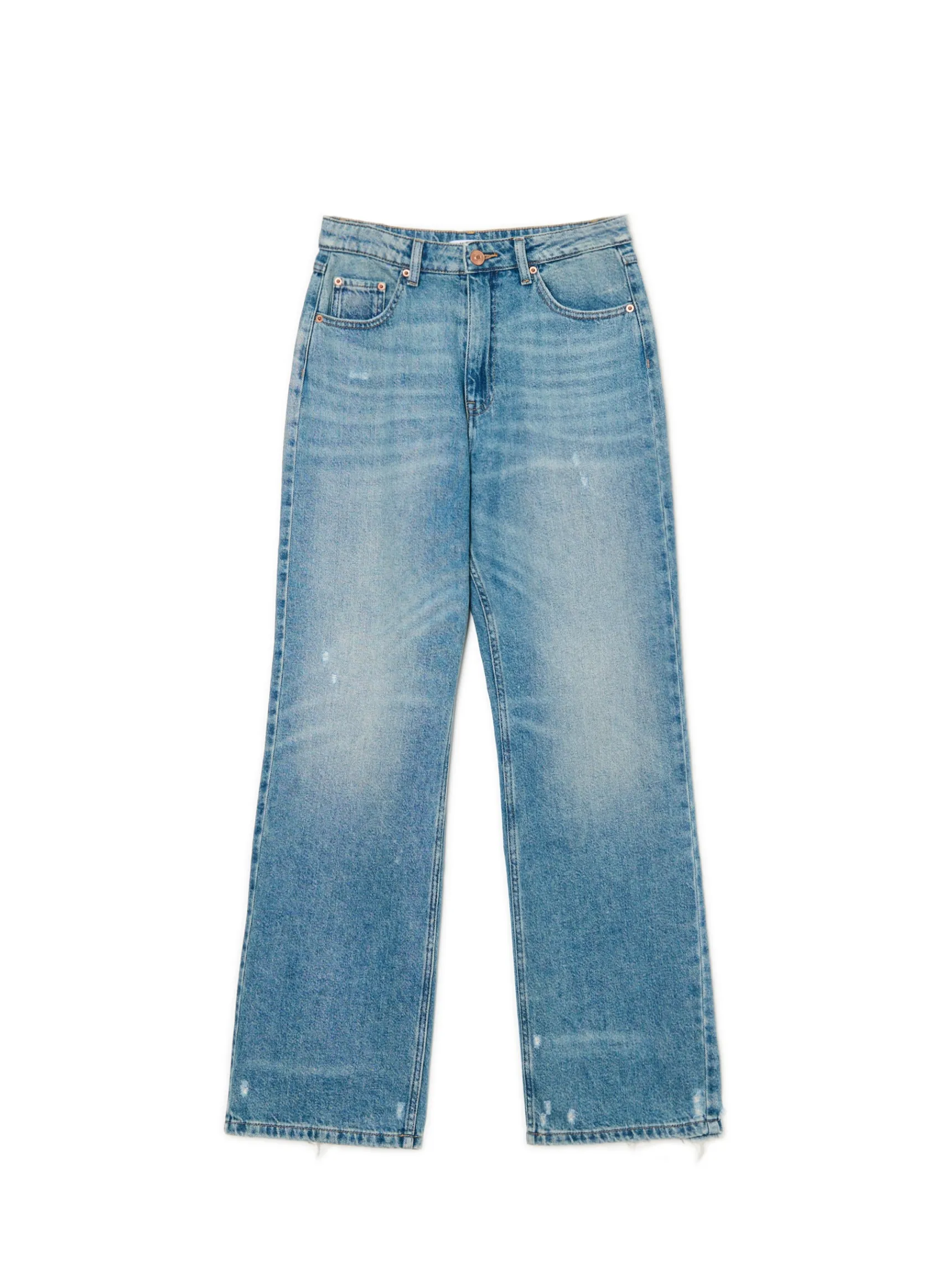 Clearance Cropp e jeansy baggy niebieski
