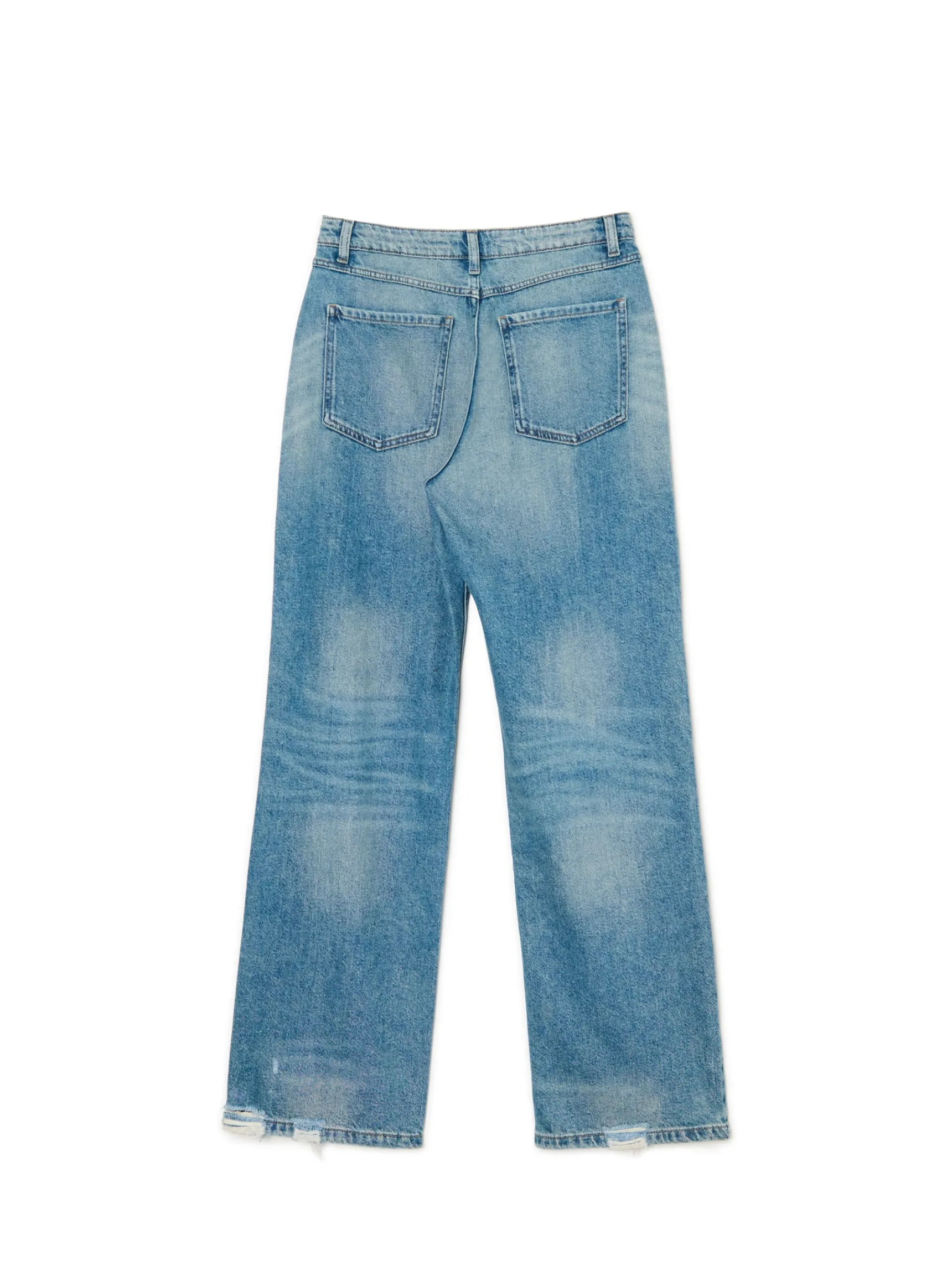 Clearance Cropp e jeansy baggy niebieski