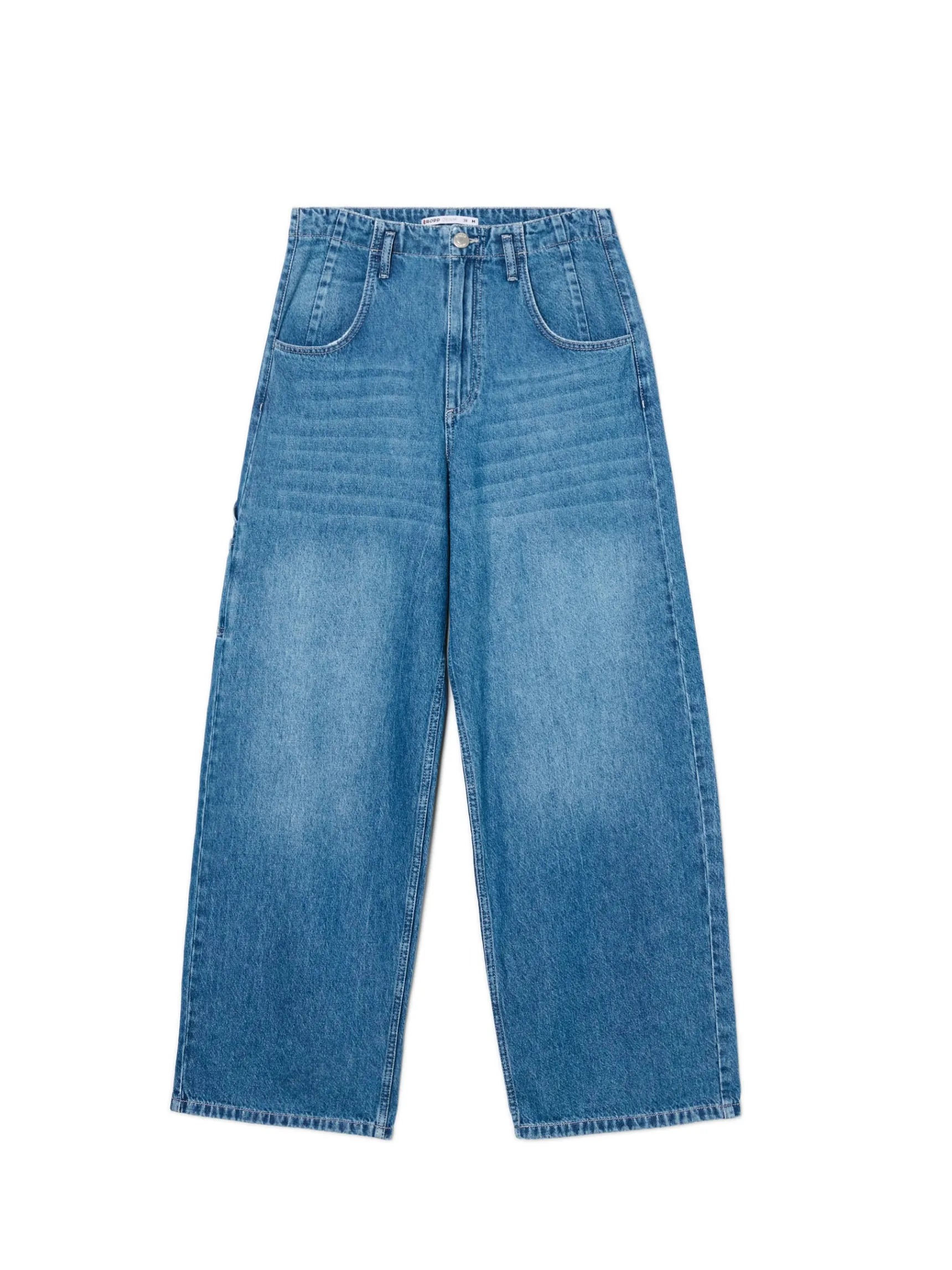 Best Cropp e jeansy baggy niebieski