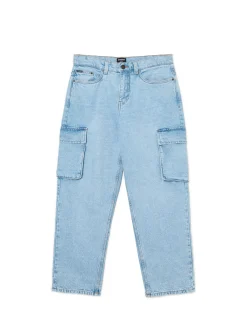 Outlet Cropp e jeansy baggy niebieski