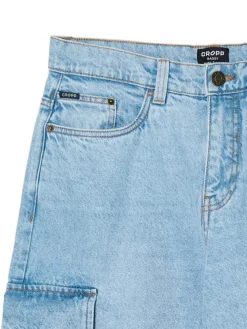 Outlet Cropp e jeansy baggy niebieski
