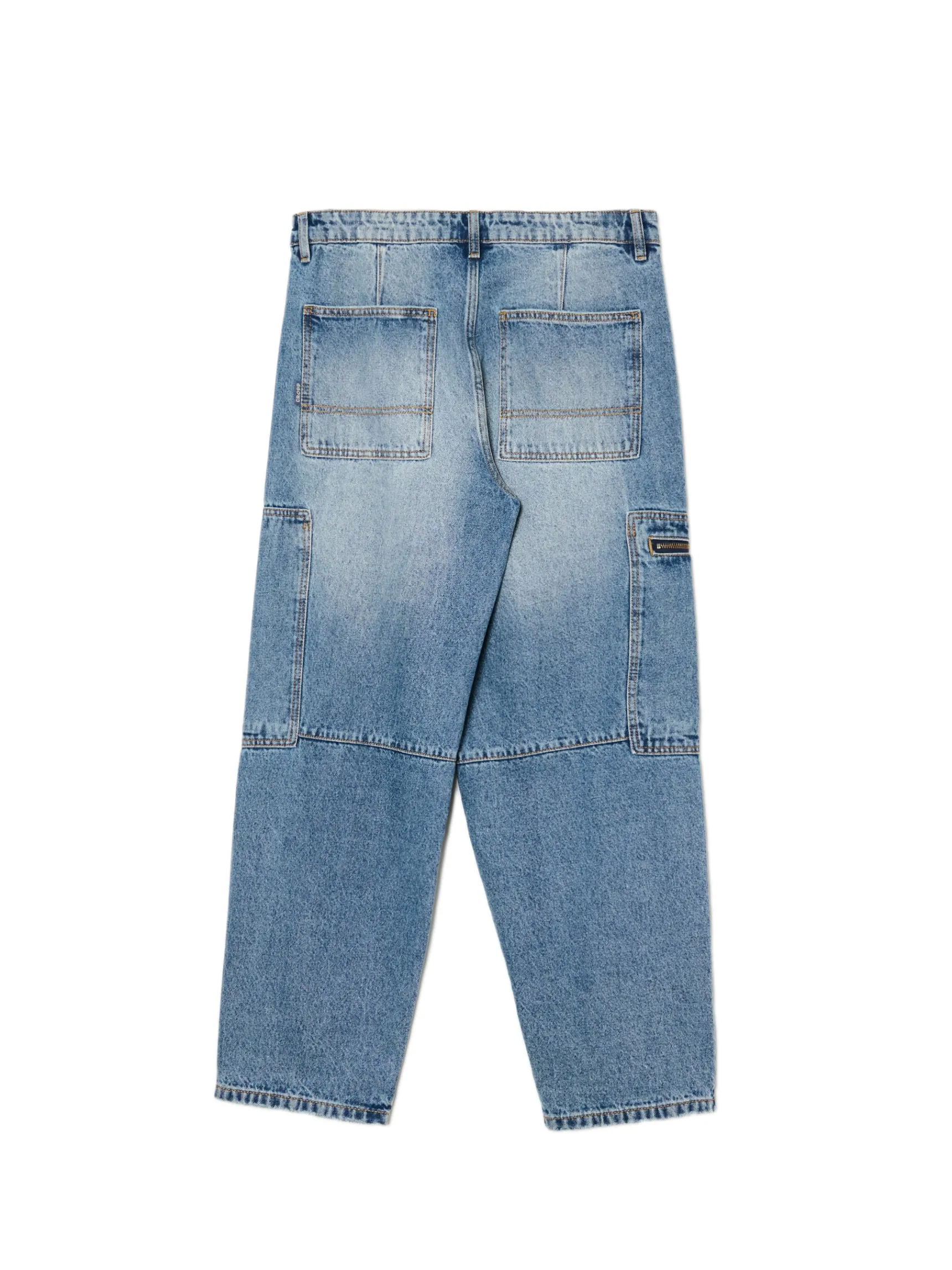 Sale Cropp e jeansy baggy balloon niebieski