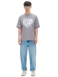 New Cropp e jeansy loose niebieski