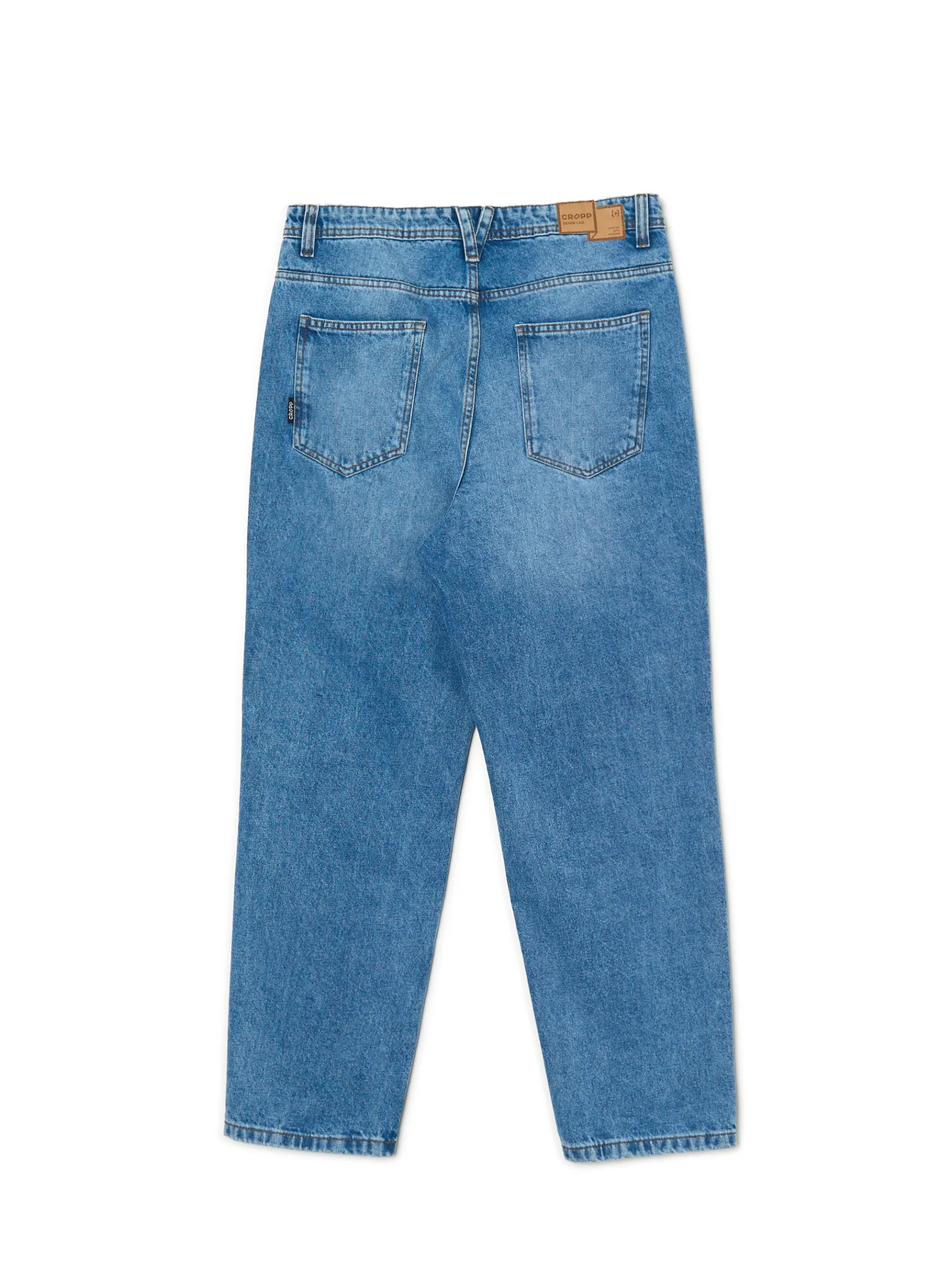 New Cropp e jeansy loose niebieski
