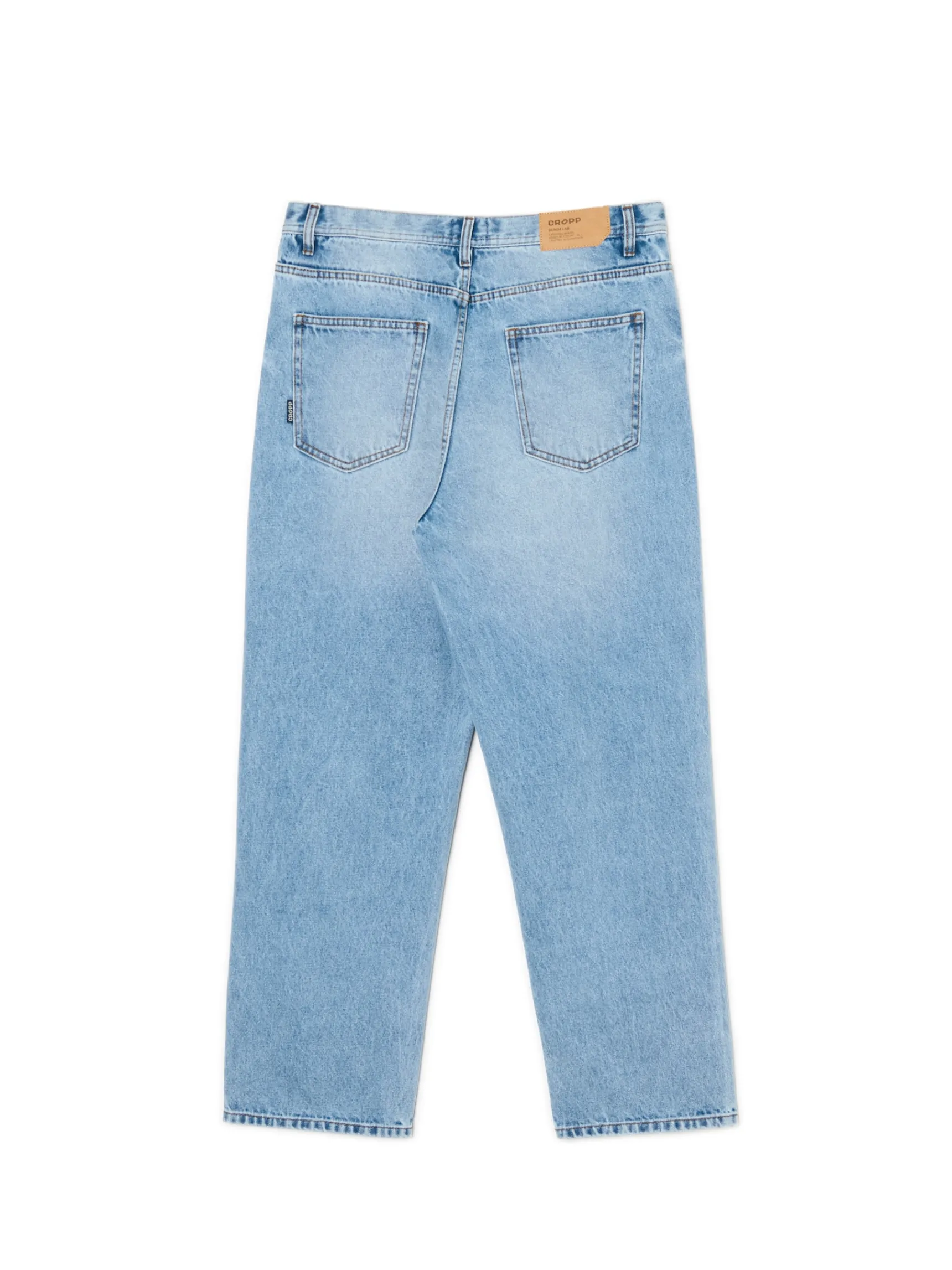Fashion Cropp e jeansy loose baggy niebieski