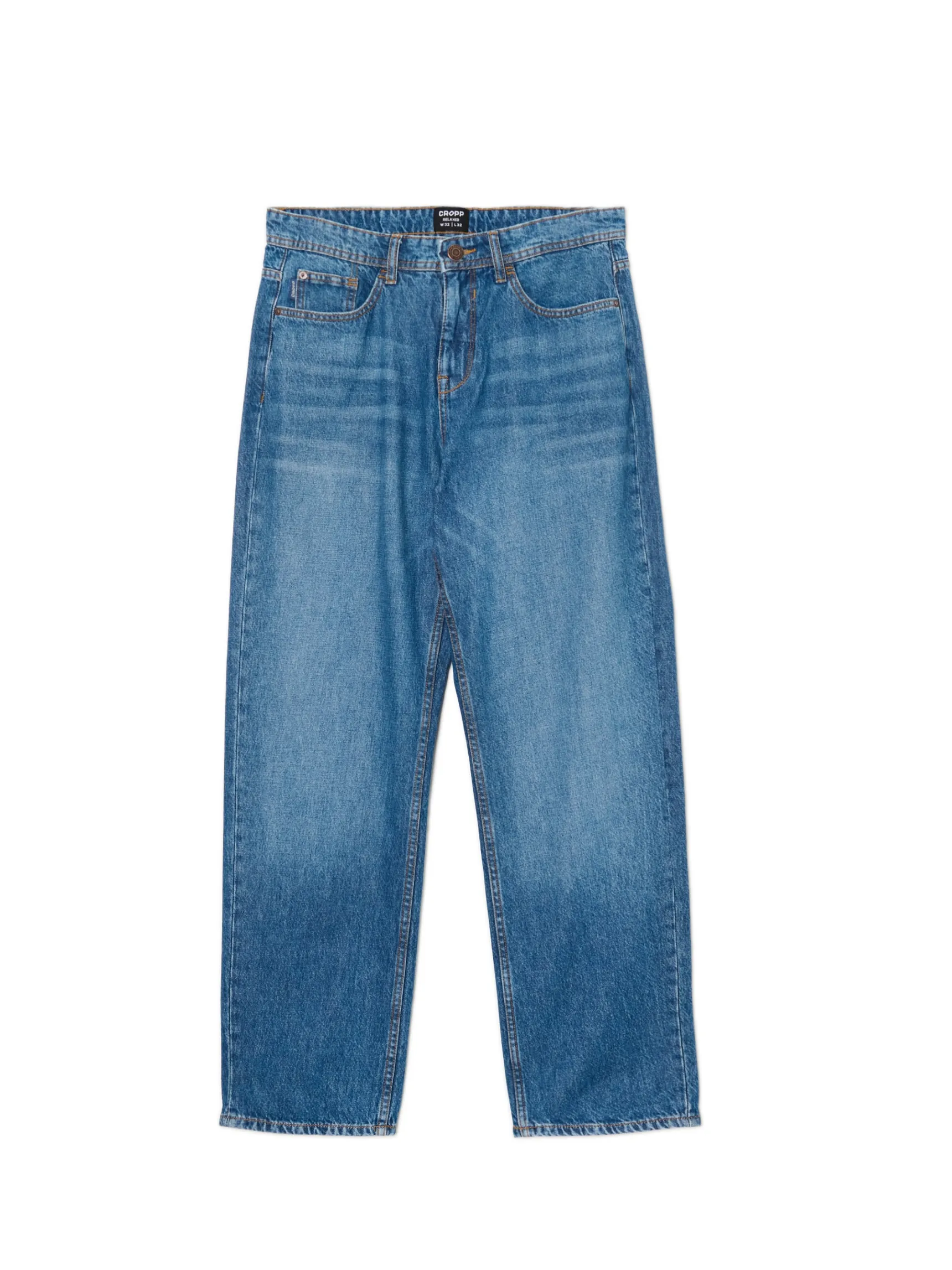 Online Cropp e jeansy relaxed niebieski