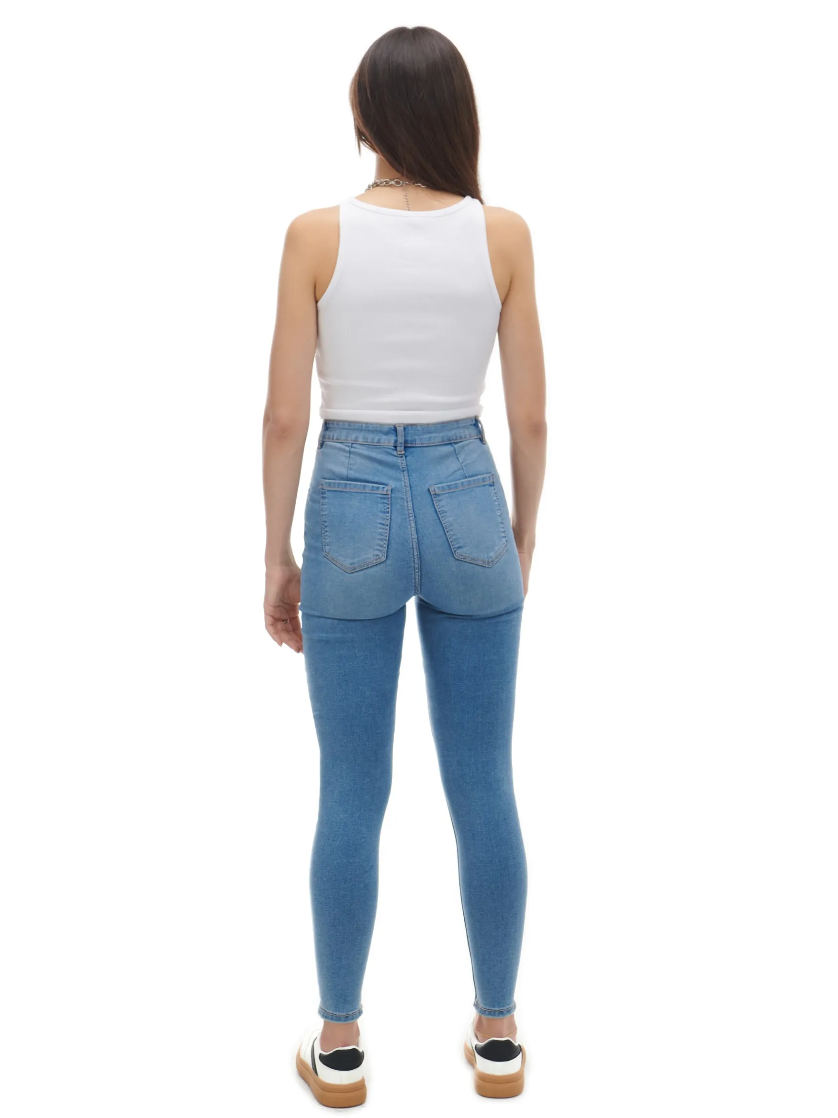 Outlet Cropp e jeansy skinny niebieski
