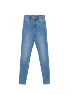 Outlet Cropp e jeansy skinny niebieski