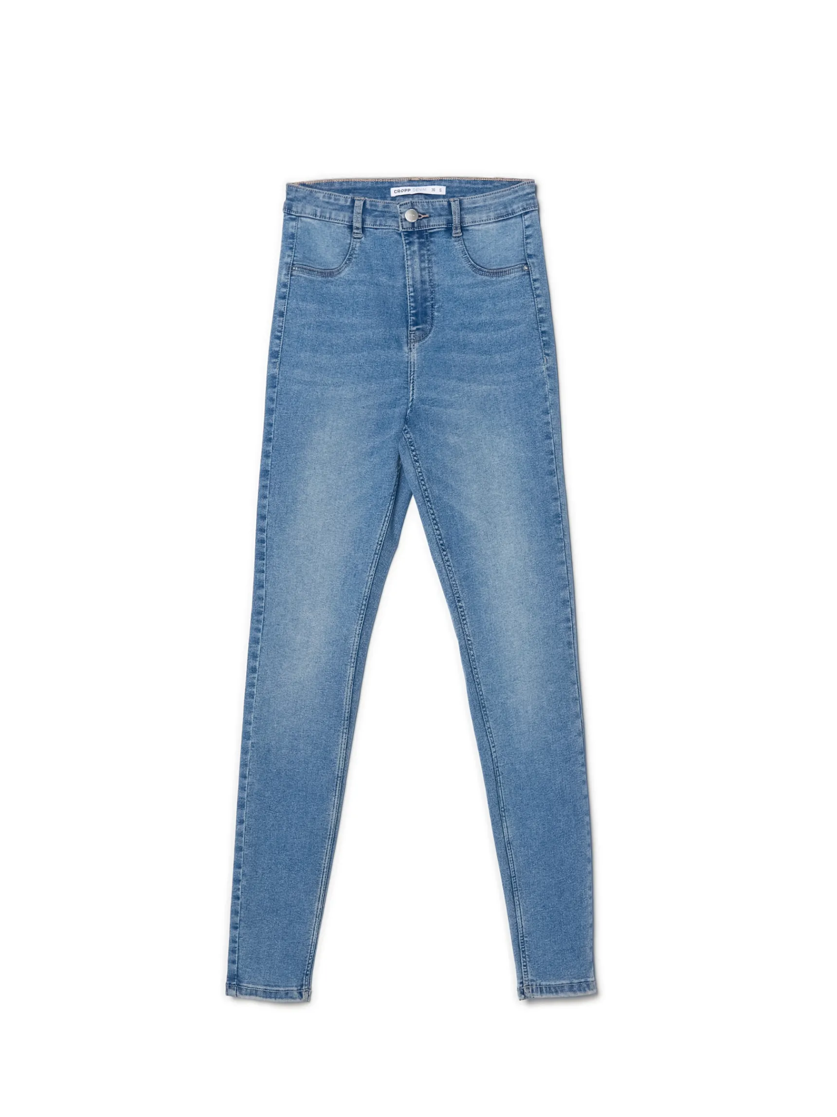 Outlet Cropp e jeansy skinny niebieski