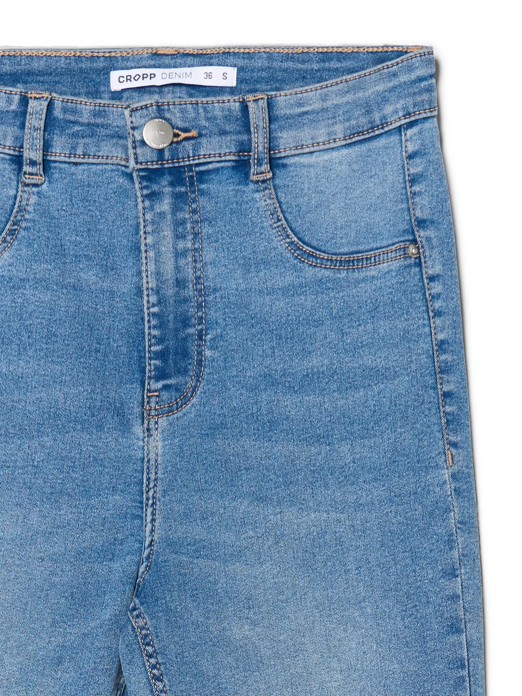 Outlet Cropp e jeansy skinny niebieski