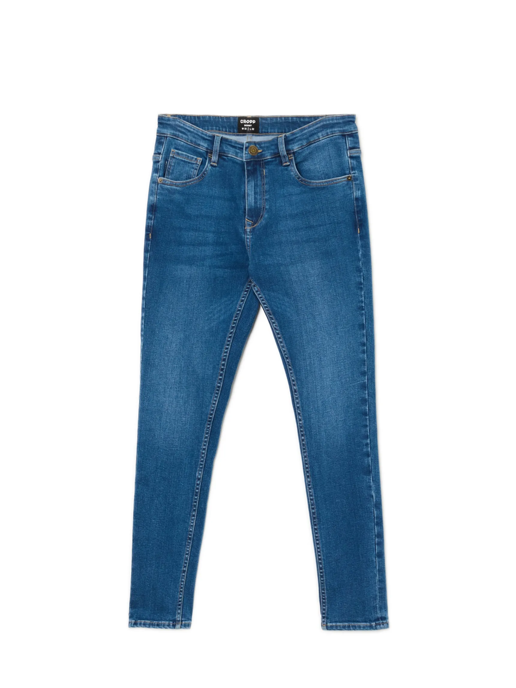Clearance Cropp e jeansy skinny niebieski