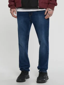 Clearance Cropp Niebieskie jeansy slim granatowy