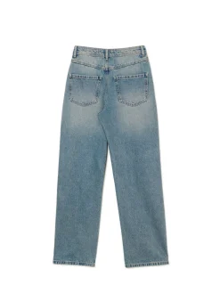 Fashion Cropp e jeansy straight PETITE niebieski