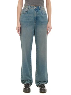 Sale Cropp e jeansy straight TALL niebieski