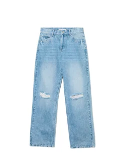 Clearance Cropp e jeansy straight niebieski