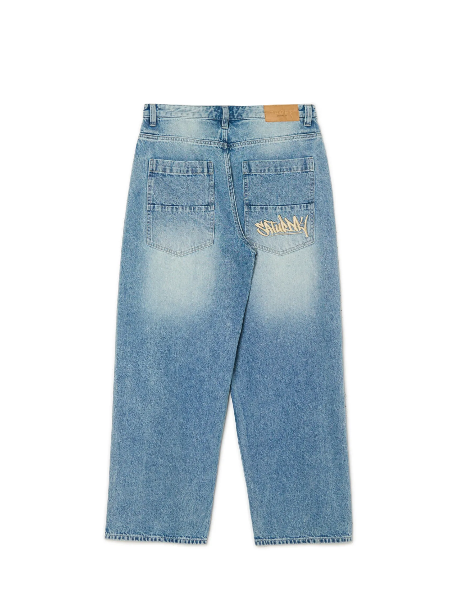 Best Cropp e jeansy super baggy niebieski