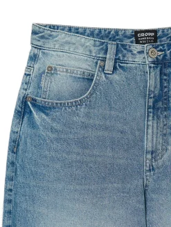 Best Cropp e jeansy super baggy niebieski