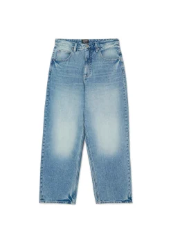 Best Cropp e jeansy super baggy niebieski