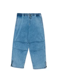 Hot Cropp e jeansy typu parachute niebieski