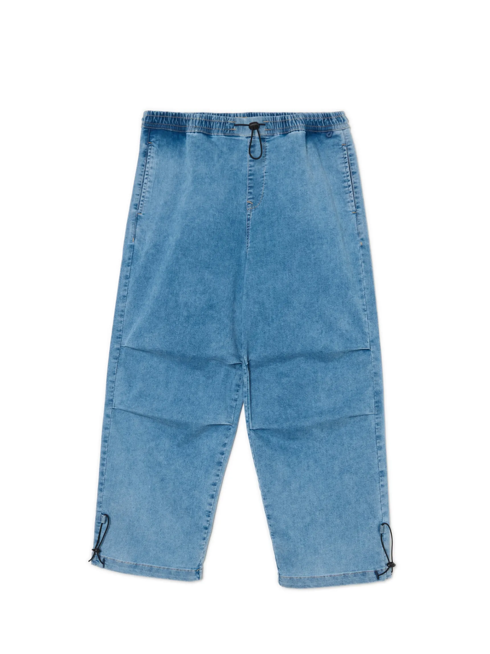 Hot Cropp e jeansy typu parachute niebieski