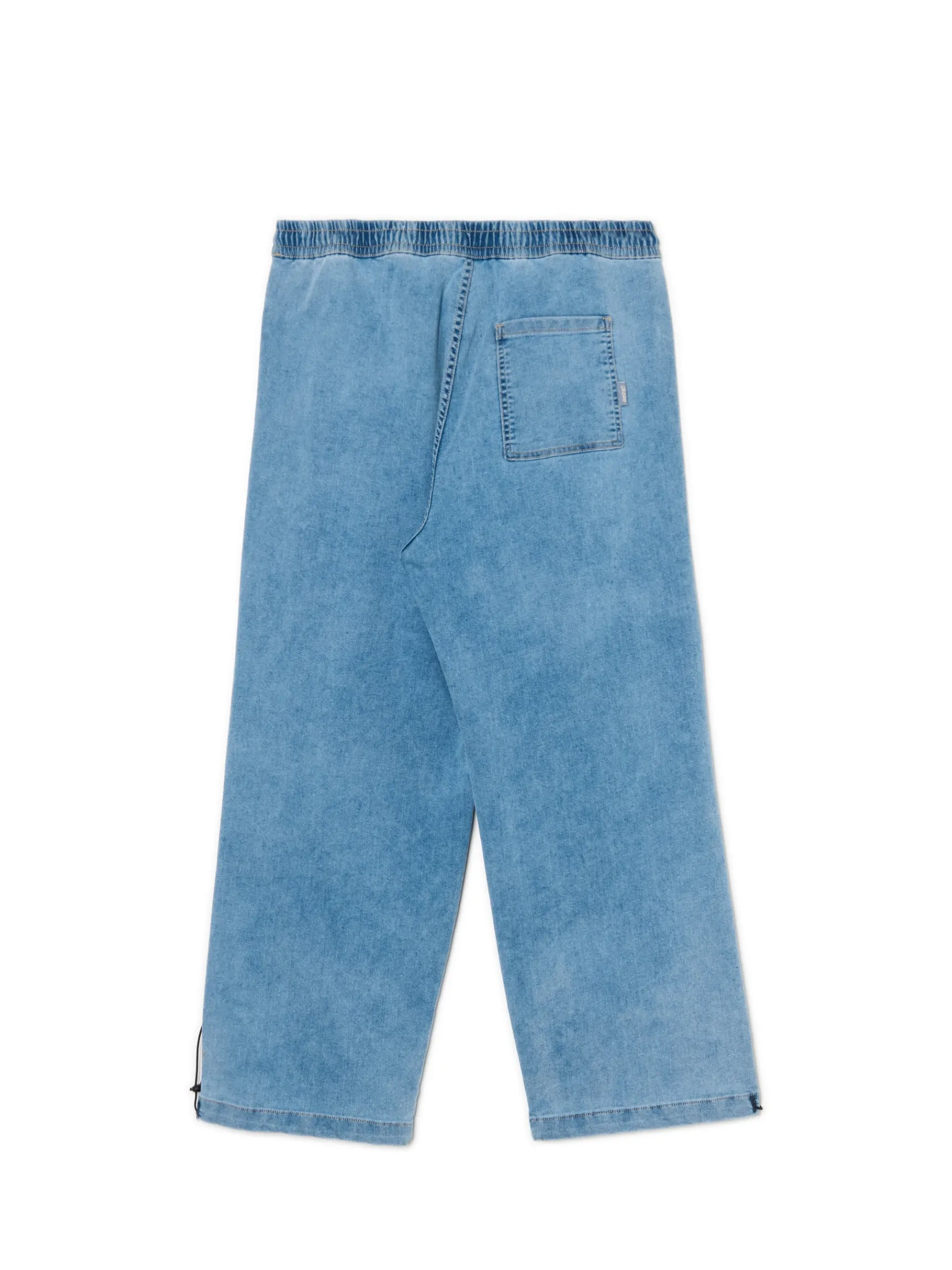 Hot Cropp e jeansy typu parachute niebieski
