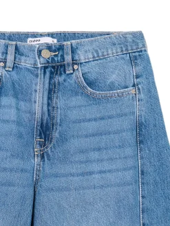 Hot Cropp e jeansy wide leg niebieski