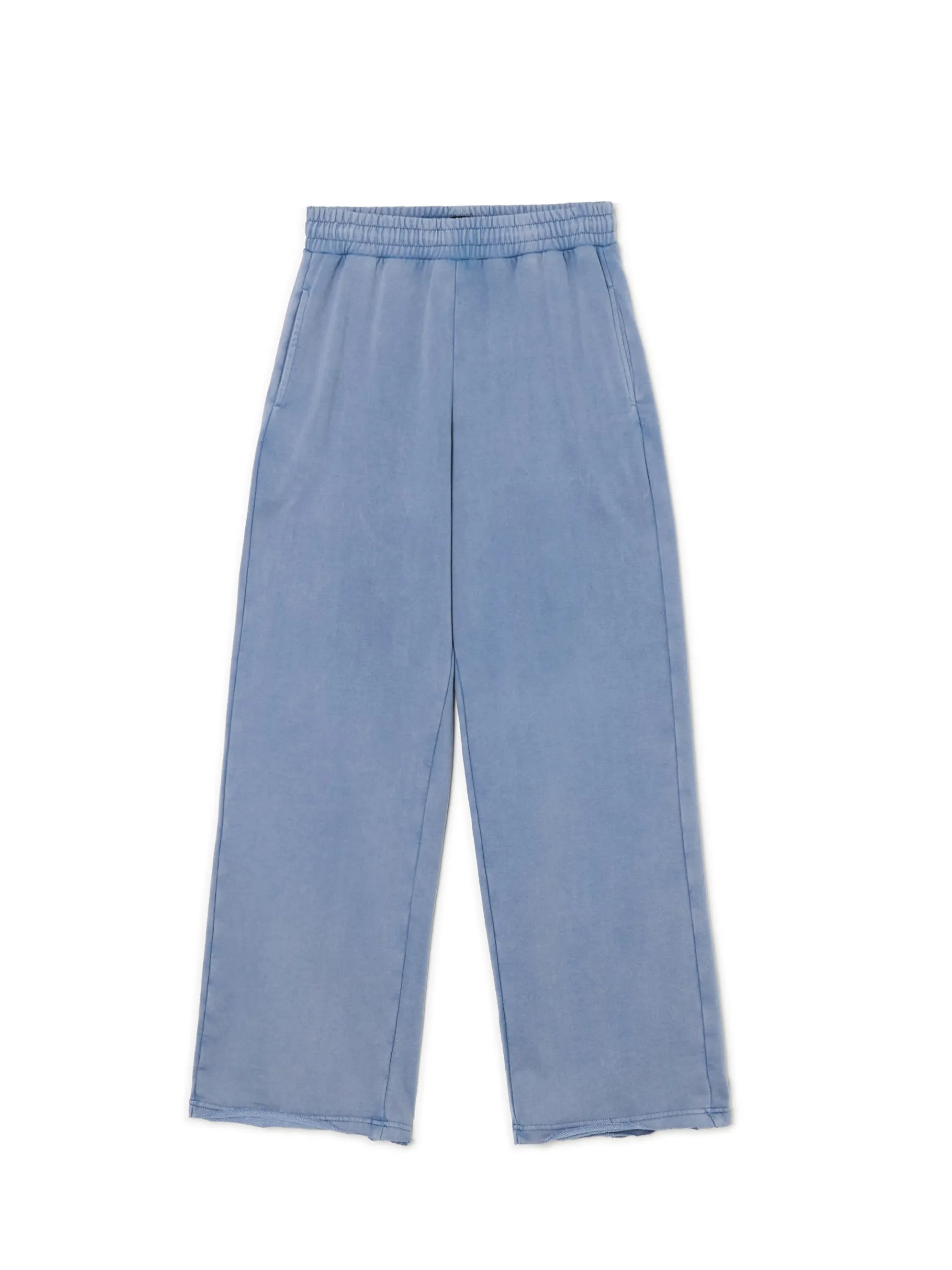 Best Cropp Niebieskie spodnie wide leg surowygranatowy