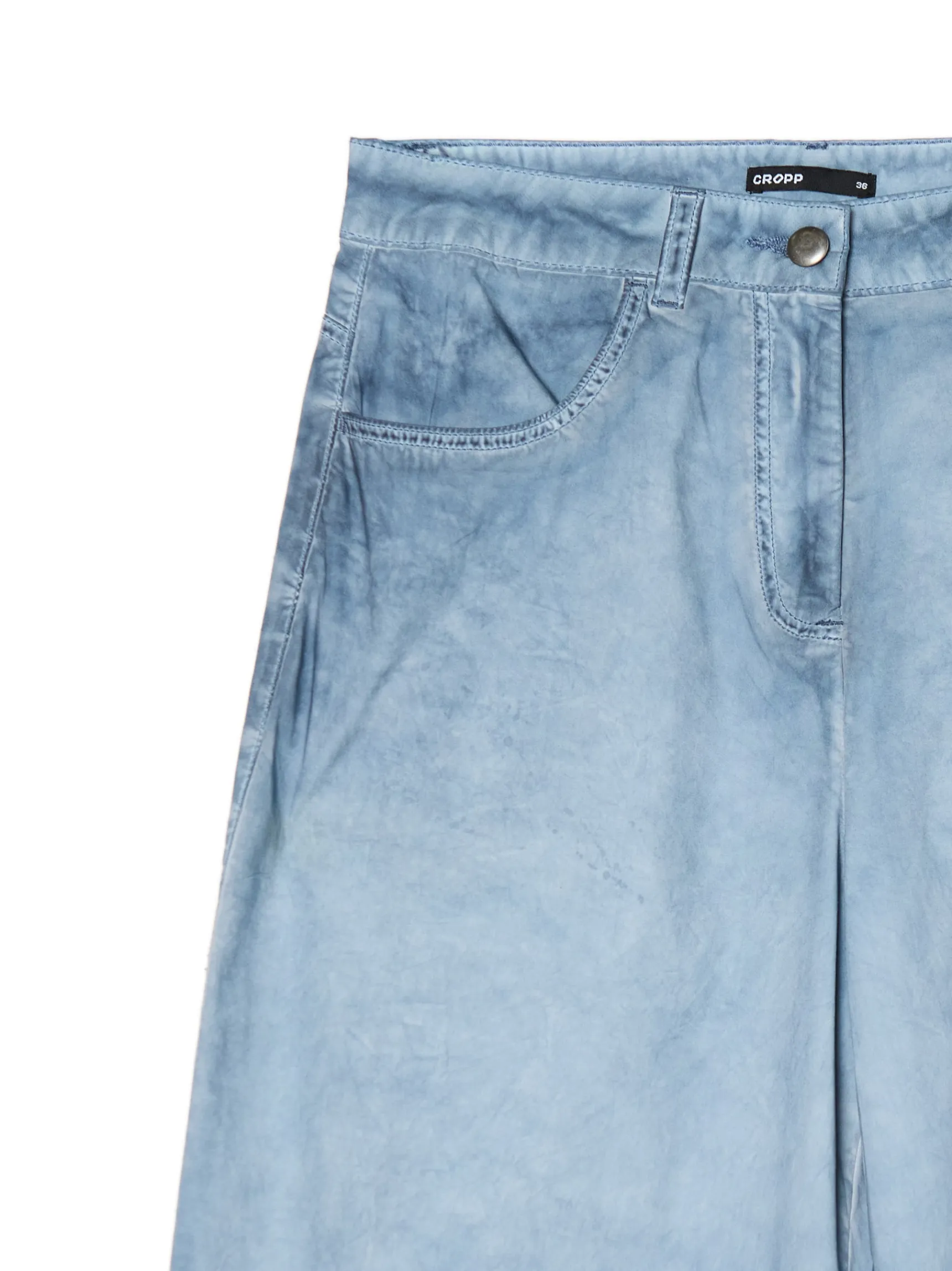 New Cropp Niebieskie spodnie z kieszeniami cargo granatowy