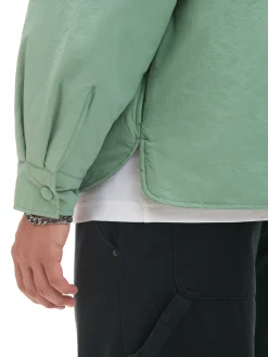Clearance Cropp Ocieplana koszula z kieszeniami zielony