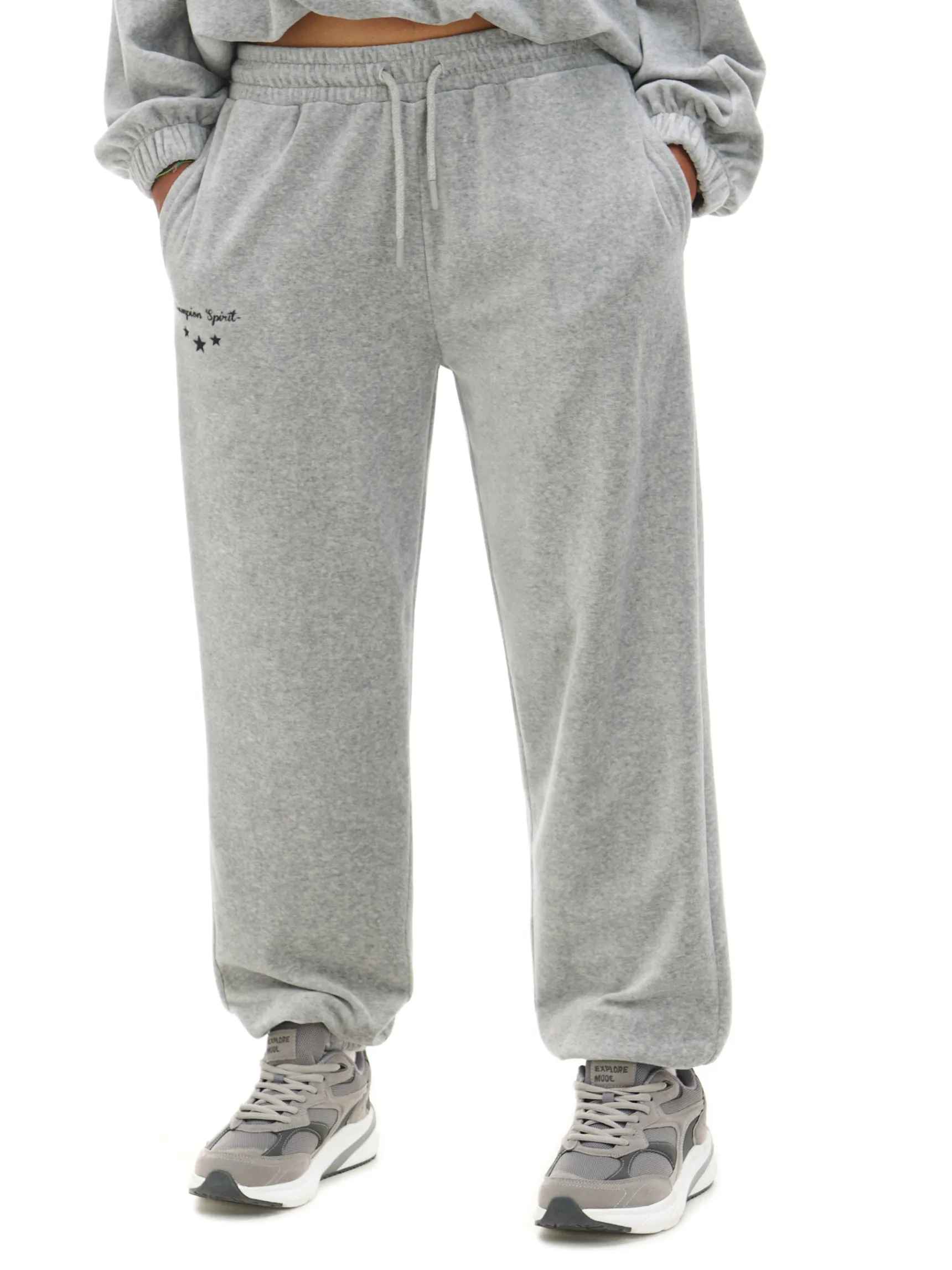 Fashion Cropp Ocieplane dresowe joggery regular jasnyszary