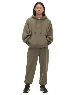 Sale Cropp Oliwkowa bluza hoodie z naszywką UNISEX zielony