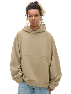 Fashion Cropp Oliwkowa bluza oversize z kapturem zielony