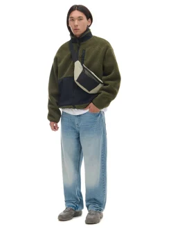 Fashion Cropp Oliwkowa bluza sherpa zielony