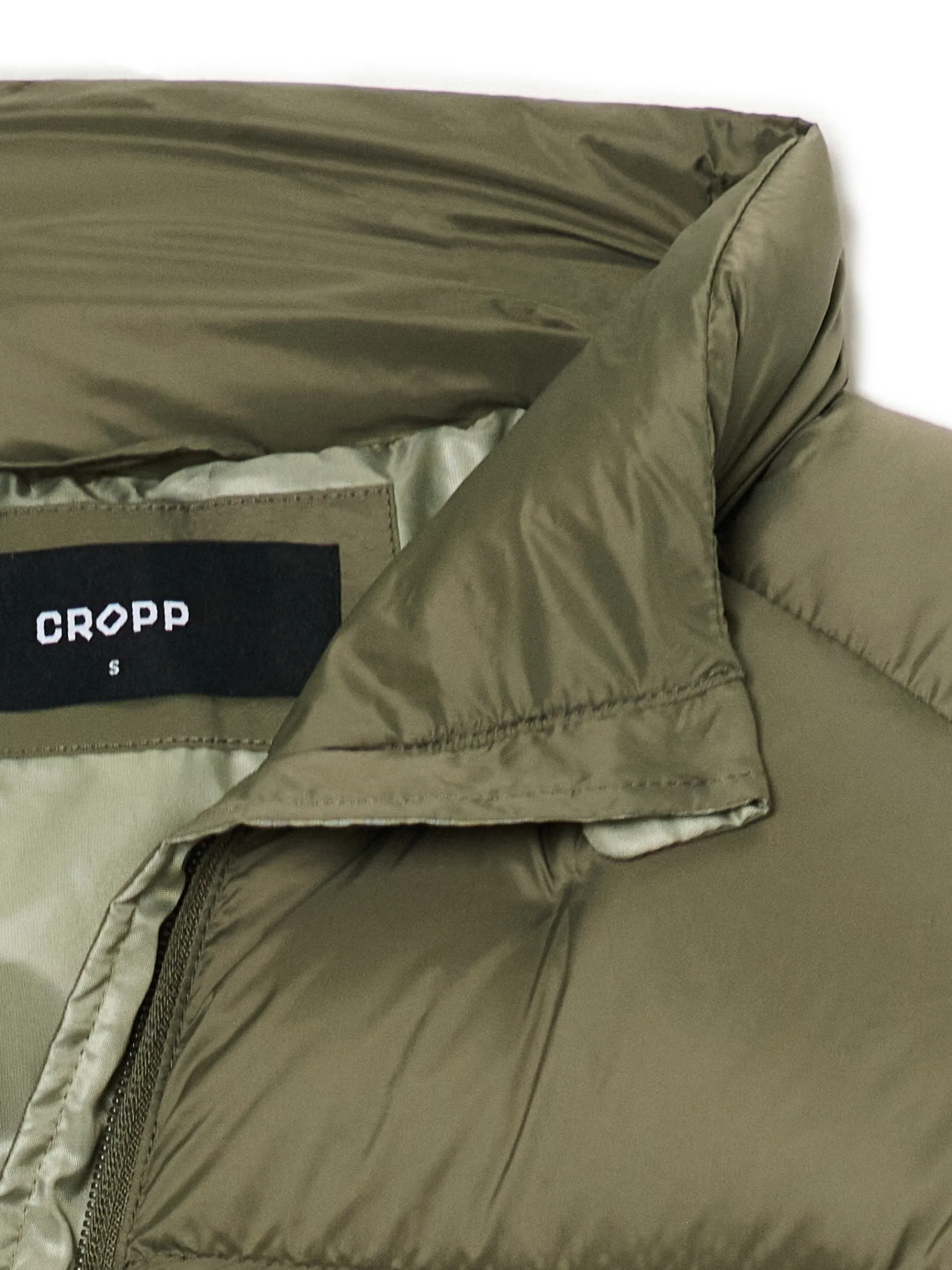 Clearance Cropp Oliwkowa kurtka puffer zielony