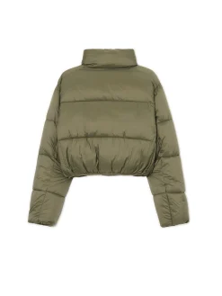 Clearance Cropp Oliwkowa kurtka puffer zielony