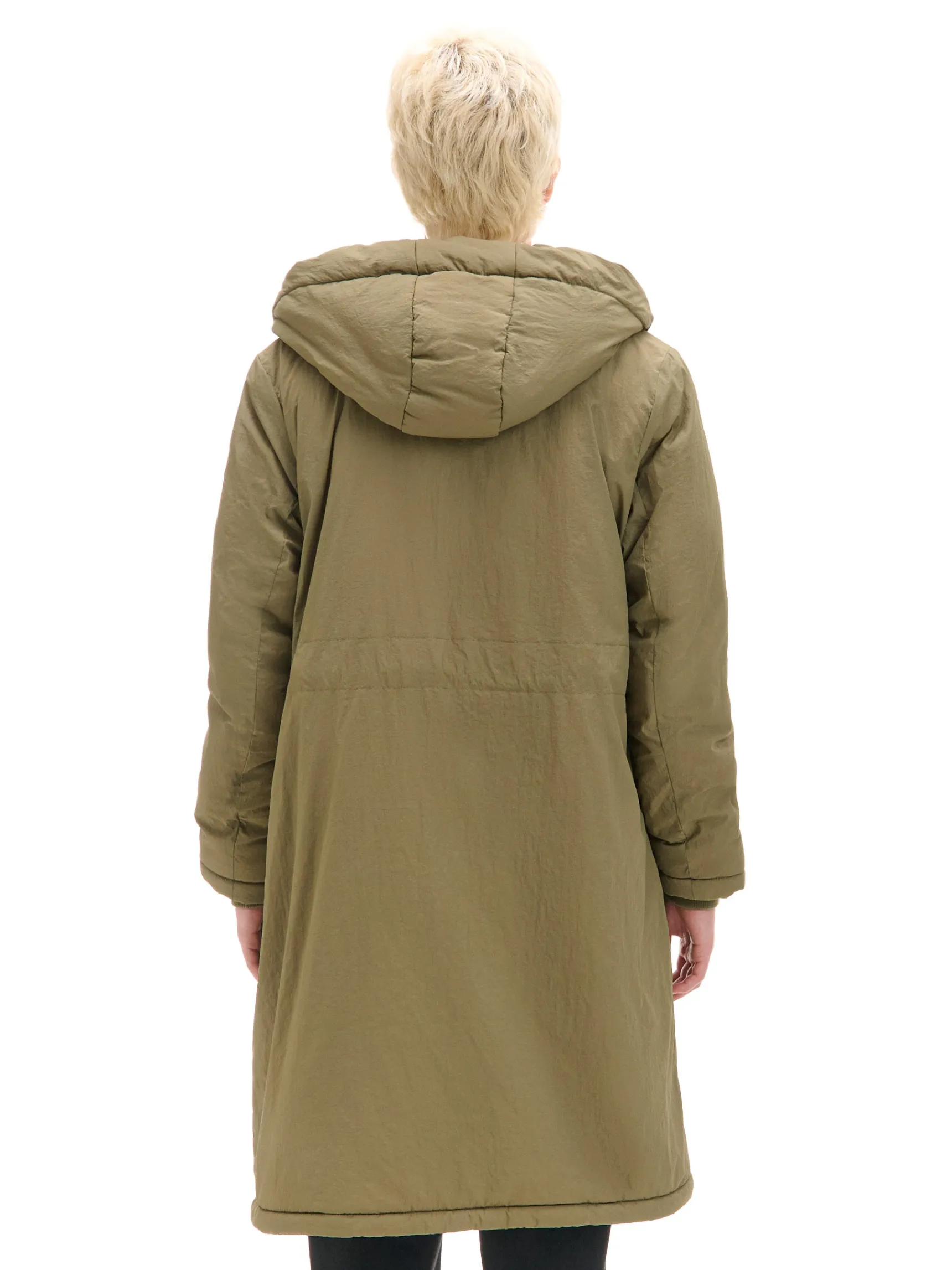 New Cropp Oliwkowa parka z kapturem zielony